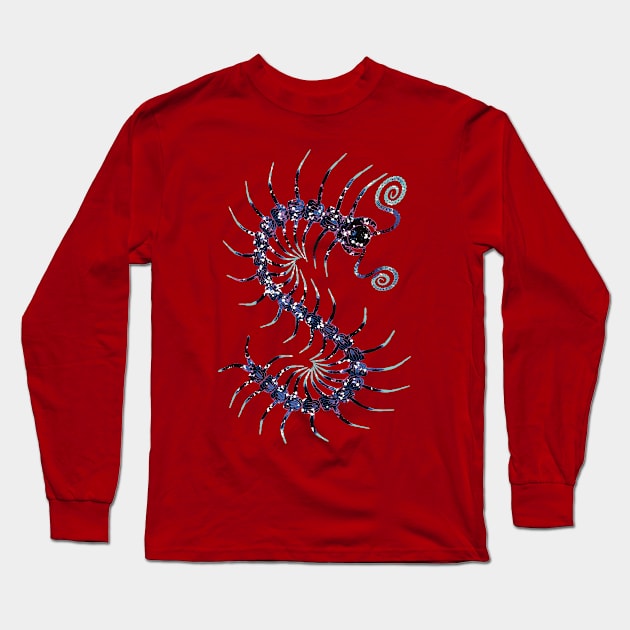 Dark Galaxy Centipede Long Sleeve T-Shirt by IgorAndMore